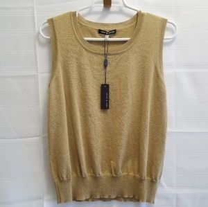 💜 NWT Cable & Gauge Gold Sweater Tank XL 0030A03